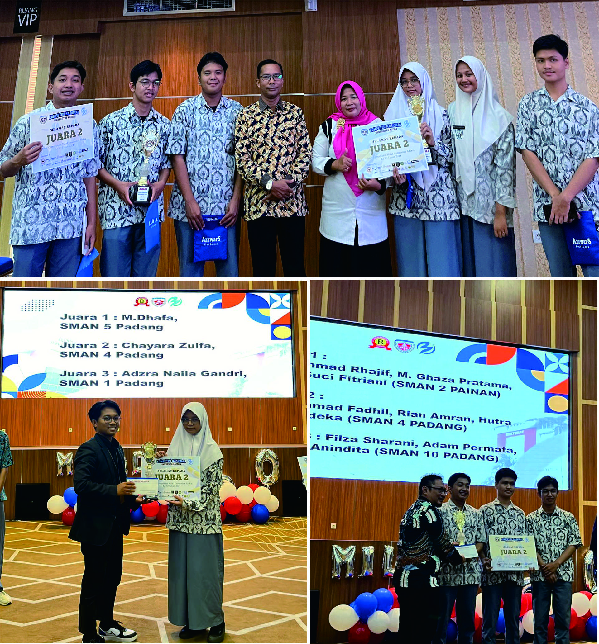 SISWA BERPRESTASI  
SMAN 4 PADANG 
 Rabu 30 Oktober 2024