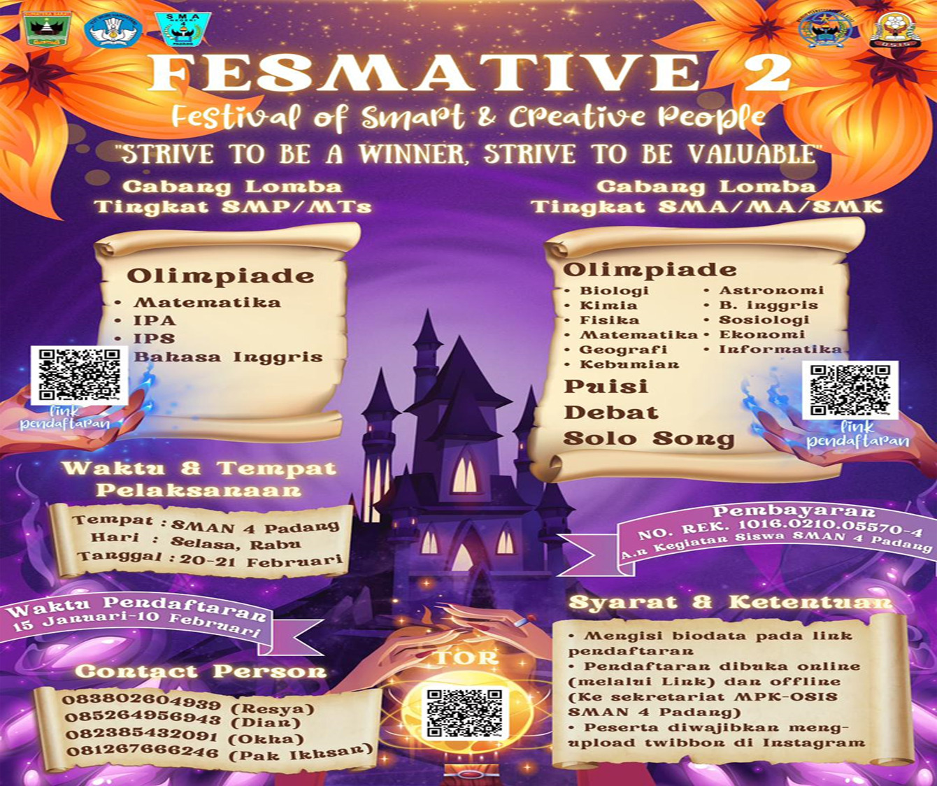 FESMATIVE 2 
SMAN 4 PADANG 
20 - 21 FEBRUARI 2024