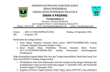 Pengumuman Resmi: Penyesuaian Kegiatan Pembelajaran Jarak...