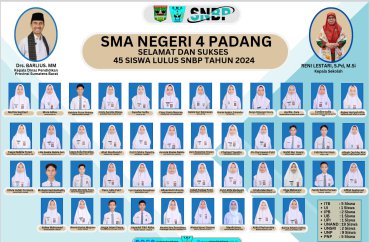 SISWA/I SMAN 4 PADANG 
LULUS SNBP TAHUN 2024
