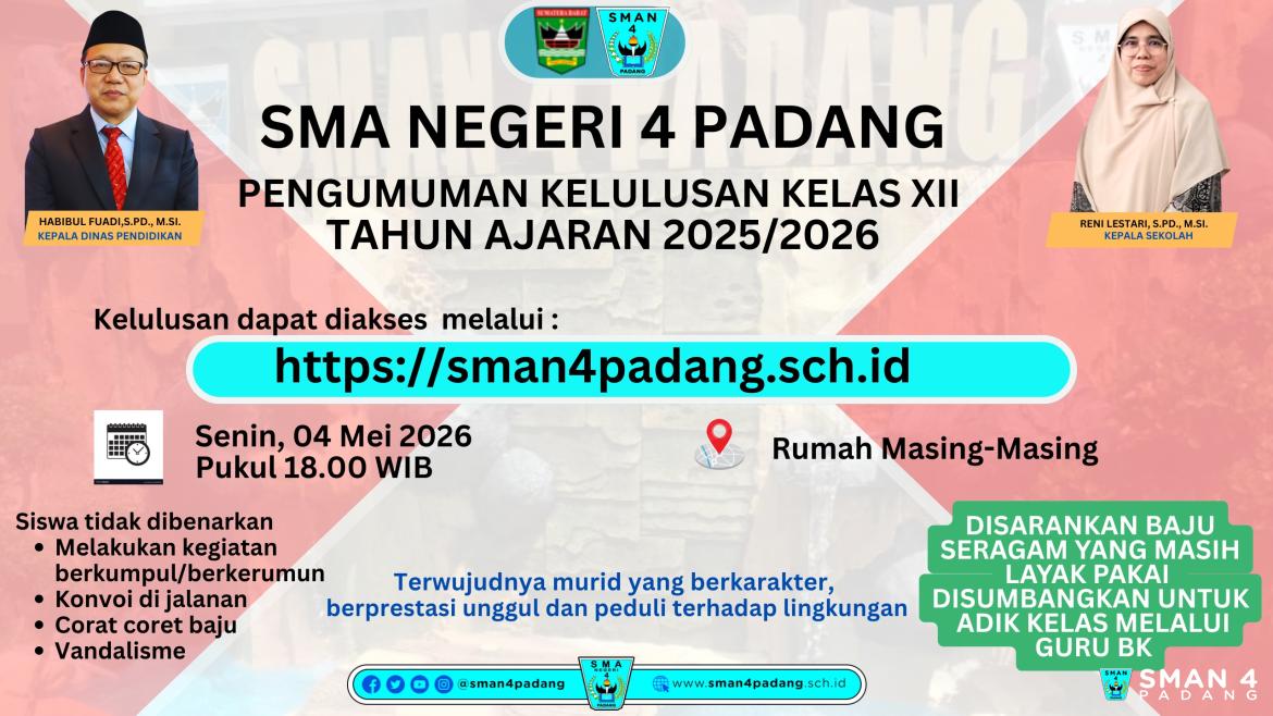 PENGUMUMUMAN KELULUSAN KELAS XII TA. 2025/2026
