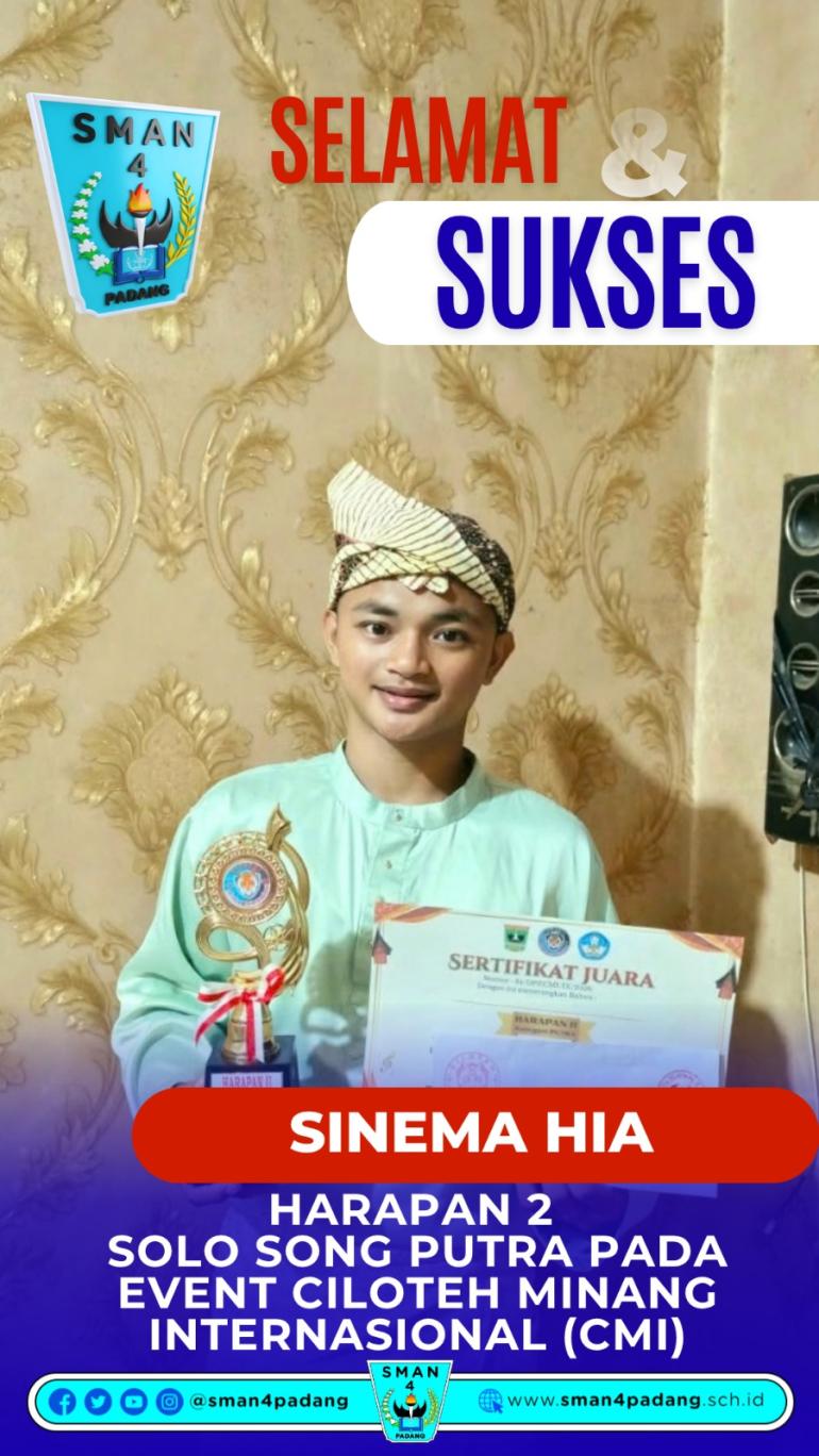 Melalui Alunan Lagu Minang, Sinema Hia Harumkan SMAN 4...